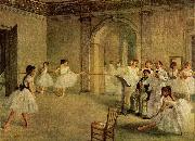 Edgar Degas Ballettsaal der Oper in der Rue Peletier painting